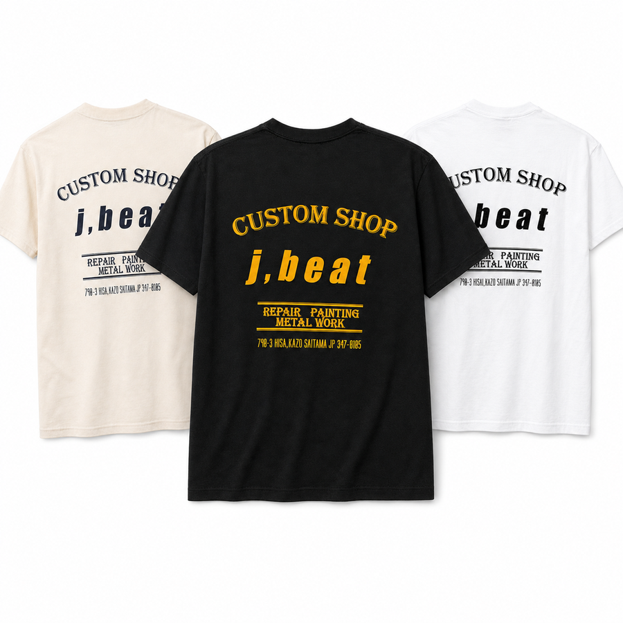 J,beat Custom ショップロゴ バックプリントTシャツ