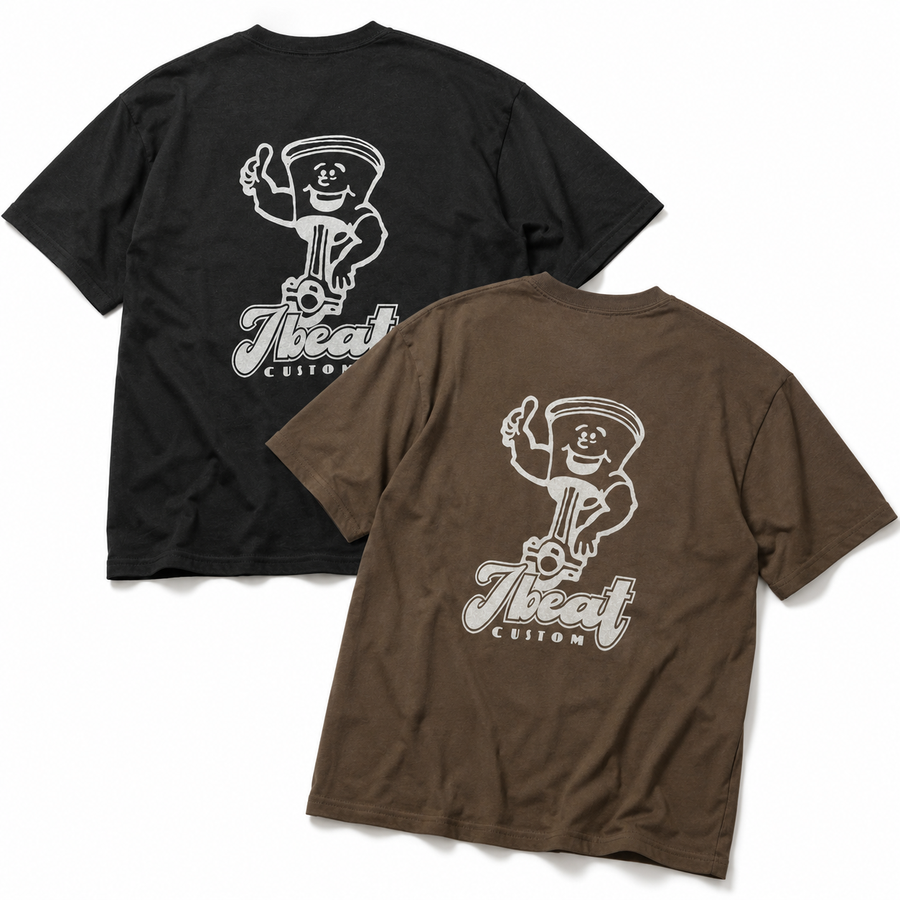 J,beat Custom ピストンキャラクター バックプリントTシャツ