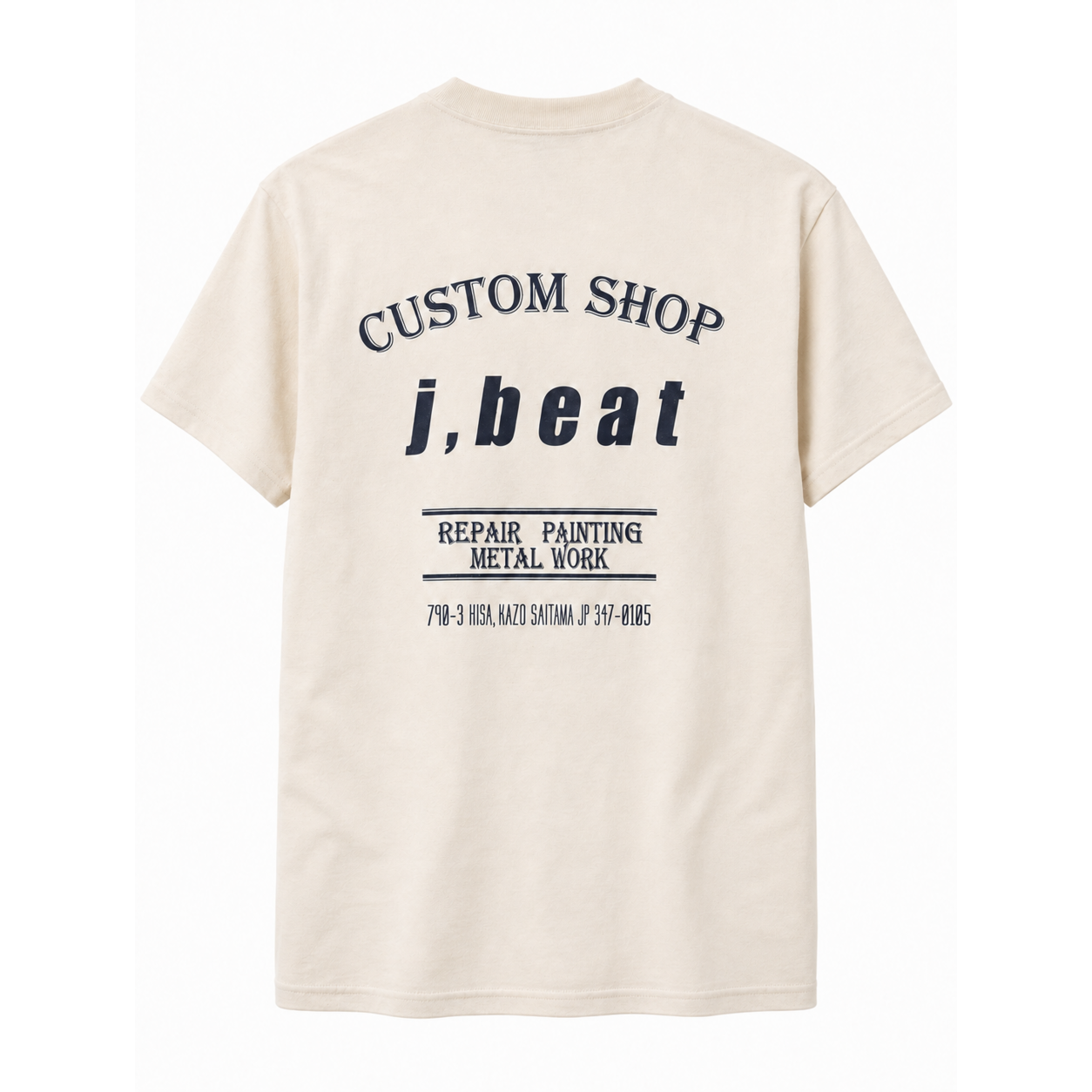 J,beat Custom ショップロゴ バックプリントTシャツ