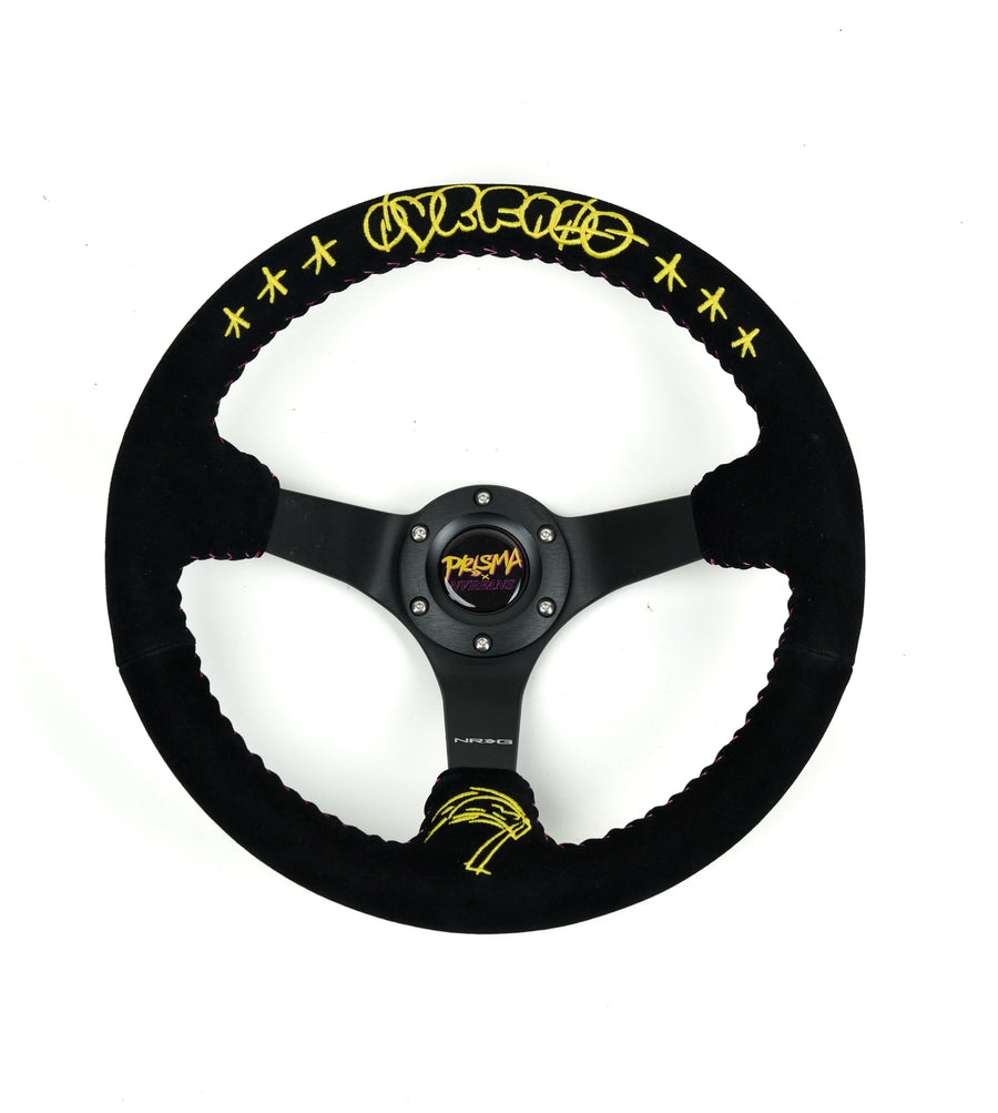 NRG NVRFANS × PRISMA LAB 350mm スエード ディープステアリング RST-036MB-S-NVR
